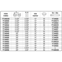 Łańcuch tnący do pilarki 12'' 0.325" (8.25 mm) Yato YT-849395