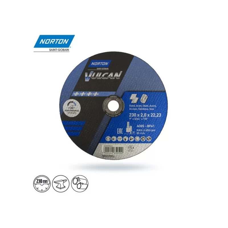 Tarcza do metalu 230x2,0 metal INOX VULCAN (25)