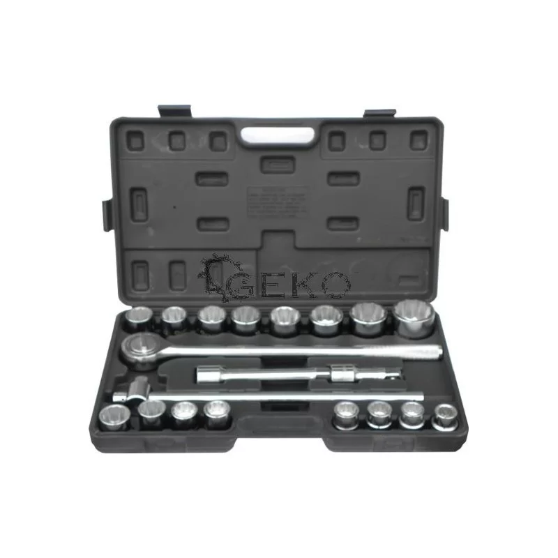 Klucze nasadowe 3/4" 21cz. 21-50mm 12-kąt GEKO