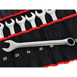 Klucze płasko-oczkowe 6-32mm satyna 25szt etui