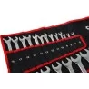 Klucze płasko-oczkowe 6-32mm satyna 25szt etui