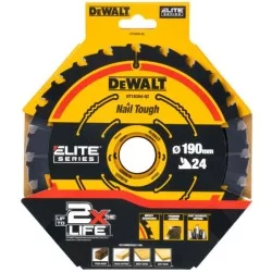 Piła tarczowa 190x30mm drewna ELITE DeWALT DT10304