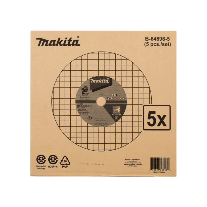 Tarcze do metalu Makita B-64696-5 355x2,5x25,4 mm 5 sztuk