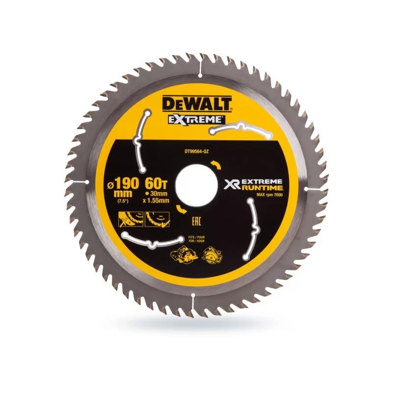 Piła tarczowa DEWALT DT99564 190x60zx30 widia XR