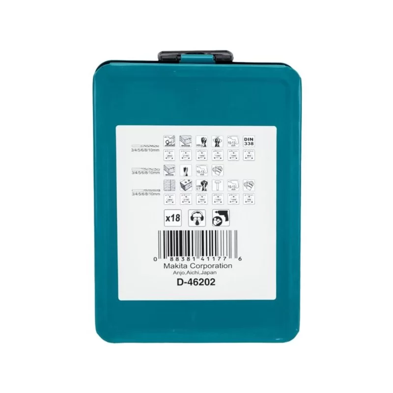 18 wierteł do stali betonu drewna Makita D-46202