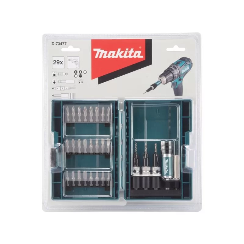 Zestaw bitów, pogłębiaczy 29 części Makita D-73477
