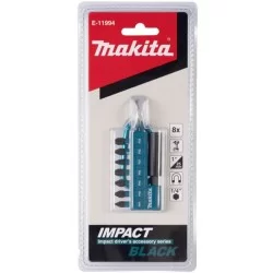 Zestaw 8 bitów IMPACT BLACK udar Makita E-11994