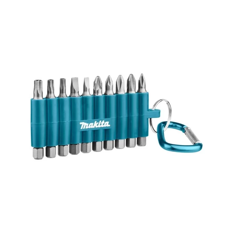Zestaw 10 bitów z karabińczykiem Makita D-65028