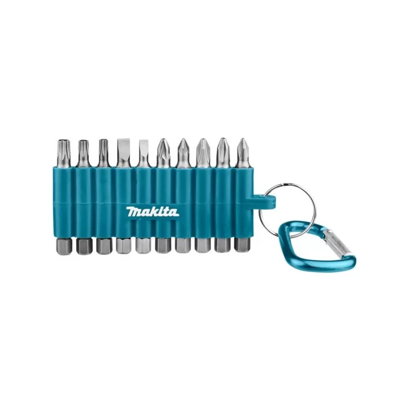 Zestaw 10 bitów z karabińczykiem Makita D-65028