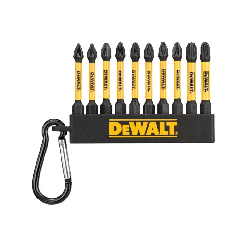 Zestaw 10 bitów PZ z karabińczykiem DeWALT DT7276