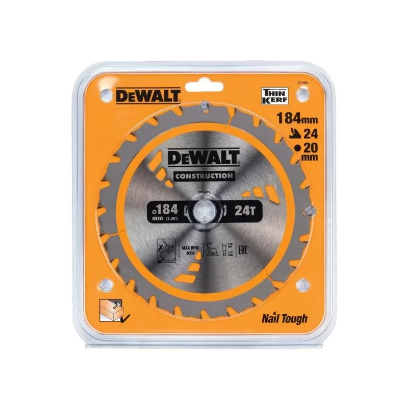 Piła tarczowa DEWALT DT1951 184x24zx20 z widią