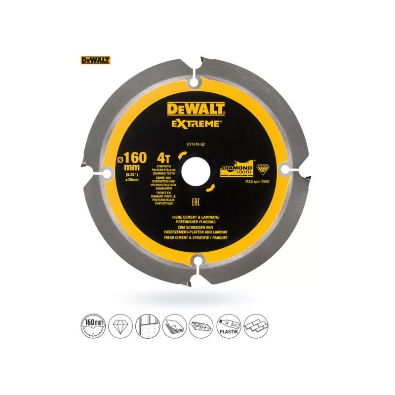 Piła tarczowa 165x4z x 20 Dewalt DT1470