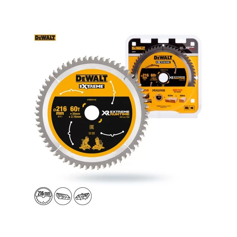 Piła tarczowa DEWALT DT99570 216x60zx30 widia XR