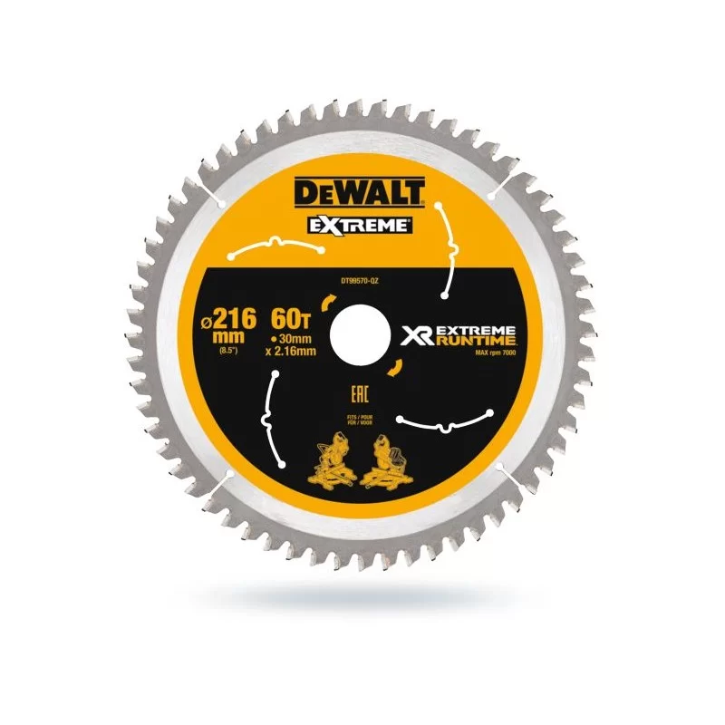 Piła tarczowa DEWALT DT99570 216x60zx30 widia XR
