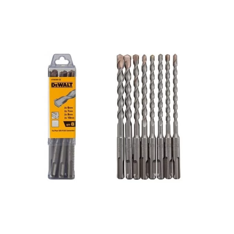 Wiertła do betonu DeWalt DT60300 SDS+ 2x6/7/8/10