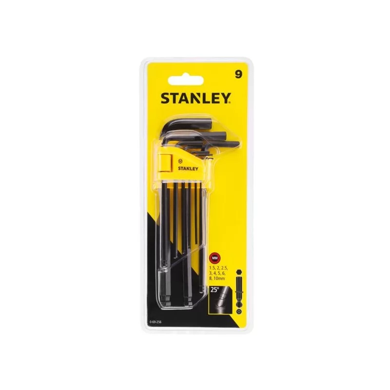 Zestaw kluczy imbusowych STANLEY 0-69-256 kuliste 1,5-10 mm 9 szt.