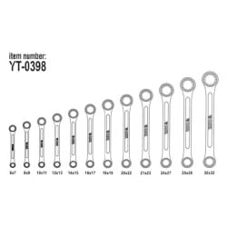 Zestaw kluczy oczkowych odgiętych YATO YT-0398 6-32 mm 12 szt.
