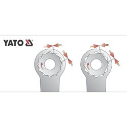Zestaw kluczy oczkowych odgiętych YATO YT-0398 6-32 mm 12 szt.
