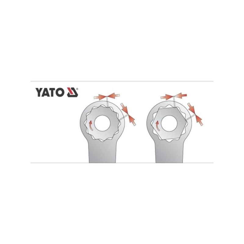 Zestaw kluczy oczkowych odgiętych YATO YT-0398 6-32 mm 12 szt.