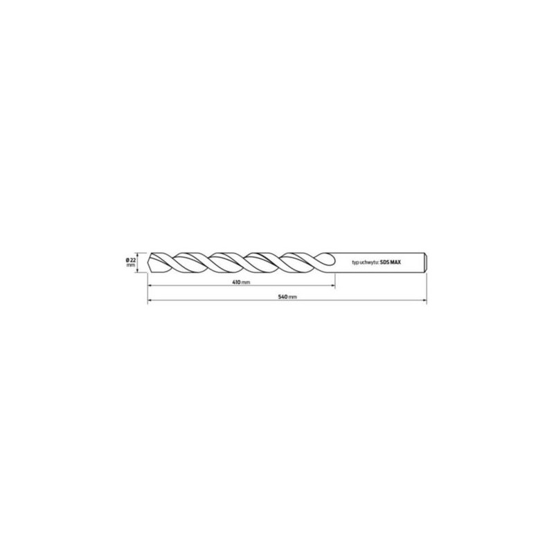 Wiertło udar do betonu 22x540/400 DeWALT SDS-MAX XLR DT60820