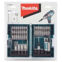 Zestaw bitów i nasadek 47 elementów Makita D-73461