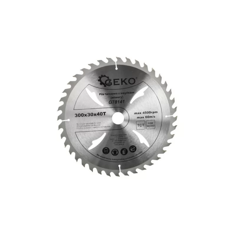 Piła tarczowa 300x40z x30T (otwory) (20) GEKO
