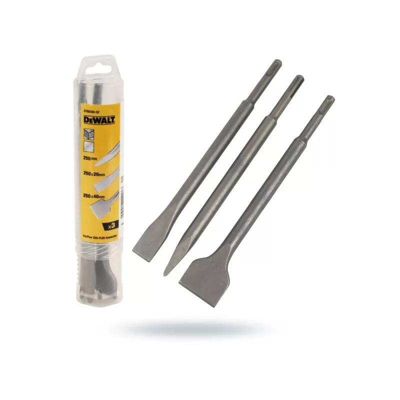 Dłuta DEWALT DT60330 SDS+ kpl. 3części L-250mm