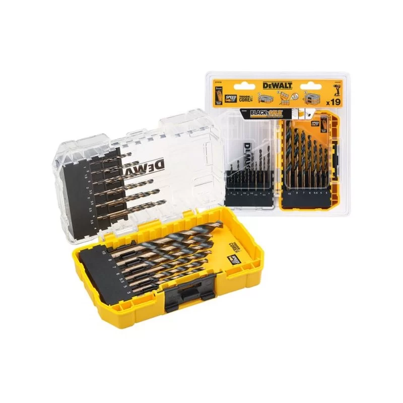 Zestaw wierteł do metalu 19szt BLACK&GOLD DeWALT