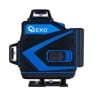 Laser krzyżowy GEKO G03307 zielony 40m 360° 4D 2x3,7V akcesoria torba