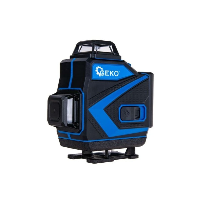 Laser krzyżowy GEKO G03307 zielony 40m 360° 4D 2x3,7V akcesoria torba