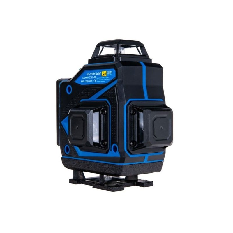 Laser krzyżowy GEKO G03307 zielony 40m 360° 4D 2x3,7V akcesoria torba
