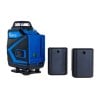 Laser krzyżowy GEKO G03307 zielony 40m 360° 4D 2x3,7V akcesoria torba
