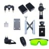 Laser krzyżowy GEKO G03307 zielony 40m 360° 4D 2x3,7V akcesoria torba