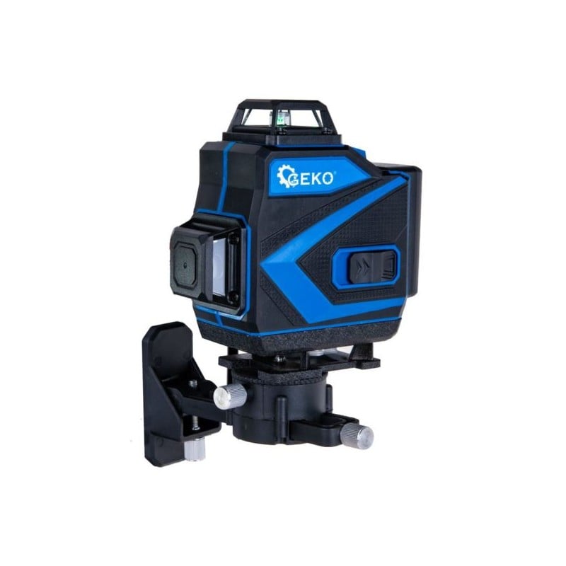 Laser krzyżowy GEKO G03307 zielony 40m 360° 4D 2x3,7V akcesoria torba