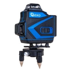Laser krzyżowy GEKO G03307 zielony 40m 360° 4D 2x3,7V akcesoria torba