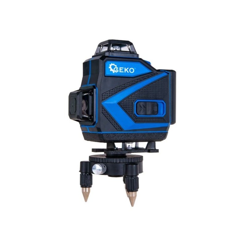 Laser krzyżowy GEKO G03307 zielony 40m 360° 4D 2x3,7V akcesoria torba