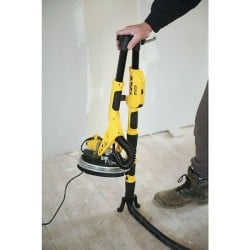 Szlifierka do gipsu ścian i sufitów Stanley FATMAX SFMEE500S 230V 750W 225mm zasięg 1,25-1,8m + zestaw 30 krążków z rzepem 225mm