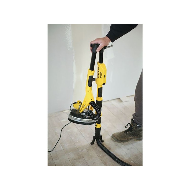 Szlifierka do gipsu ścian i sufitów Stanley FATMAX SFMEE500S 230V 750W 225mm zasięg 1,25-1,8m + zestaw 30 krążków z rzepem 225mm