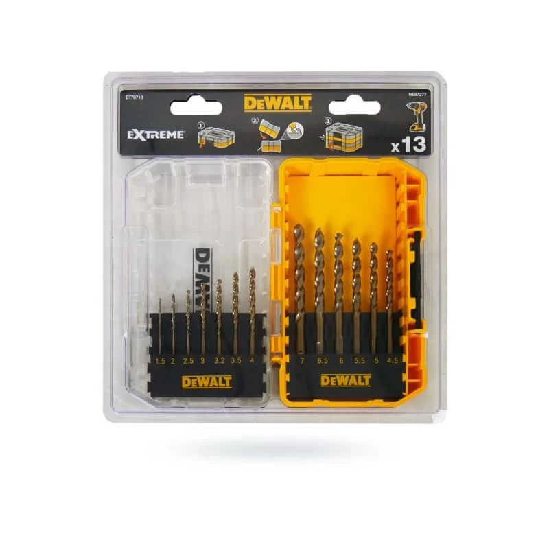 Zestaw wierteł do metalu 13szt EXTREME DeWALT