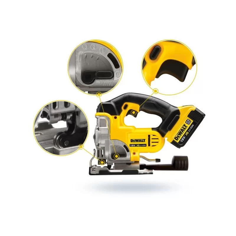 Wyrzynarka DEWALT DCS331M2 18V 135mm 2x4Ah gł/cię