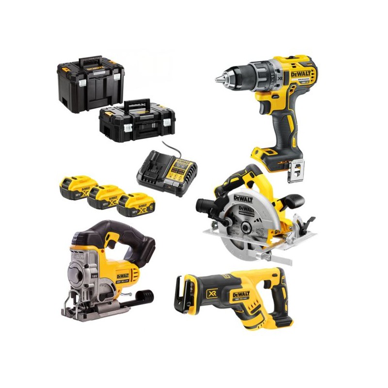 Zestaw DeWALT DCK421P3: DCD791 DCS570 DCS331 DCS367 3x5Ah 2 walizki