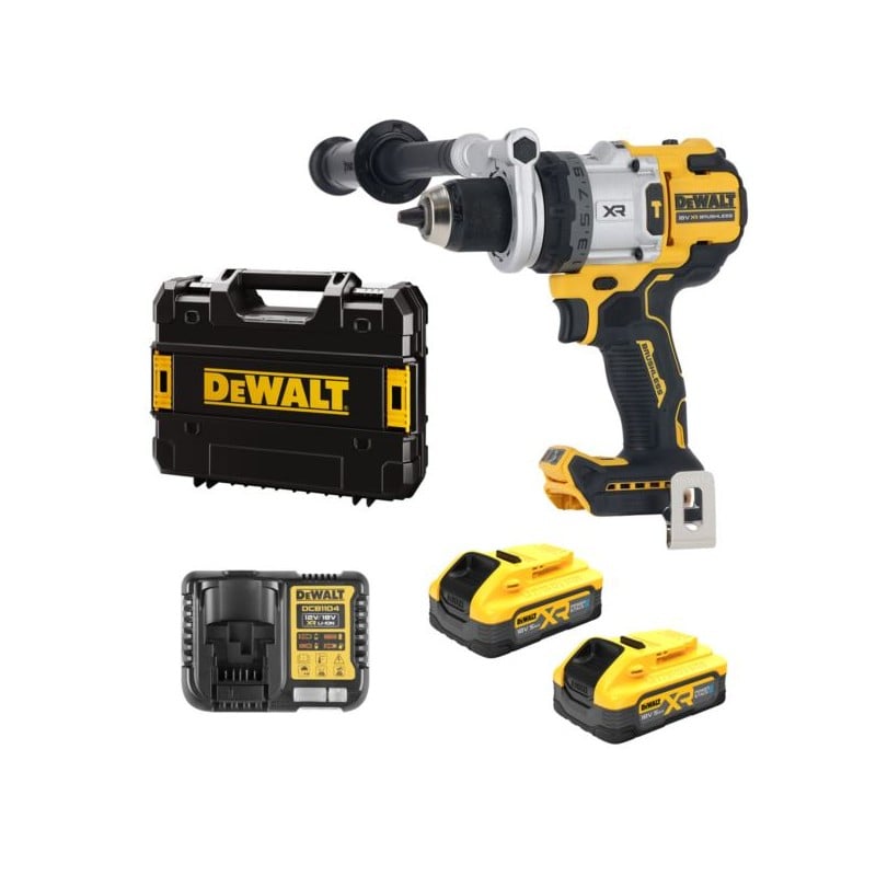 Wkrętarka udarowa DeWALT DCD1007H2T XR PowerStack 18V 2x5Ah BL 169Nm 3 biegi walizka