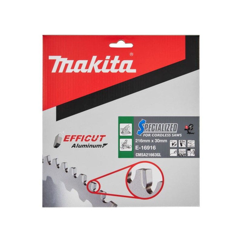 Tarcza 216x30mm do aluminium widia Makita E-16916