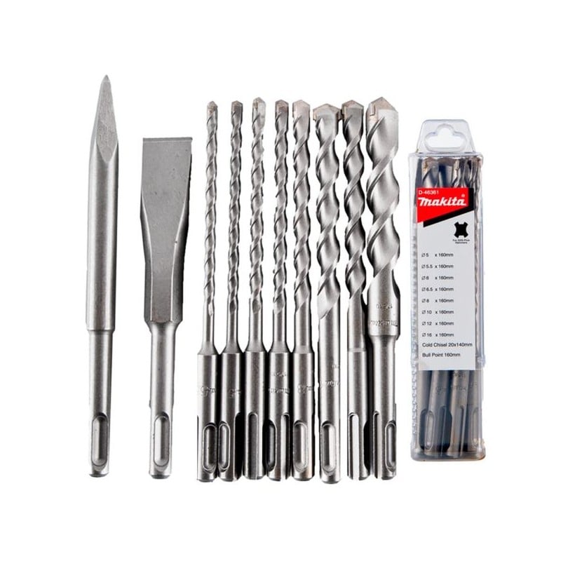 Zestaw wierteł i dłut SDS+ 10części Makita D-46361