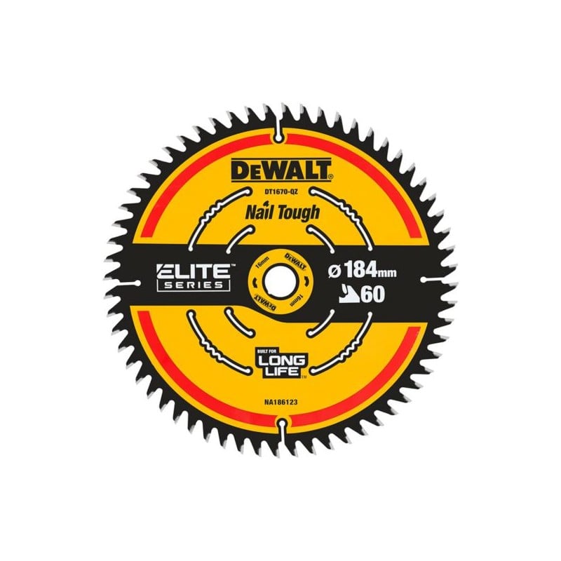 Tarcza pilarska DeWALT DT1670-QZ, 184mm 60 zębów