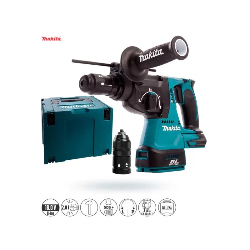 Młotowiertarka 18V SDS+ 2j MAKITA MakPac DHR243ZJ