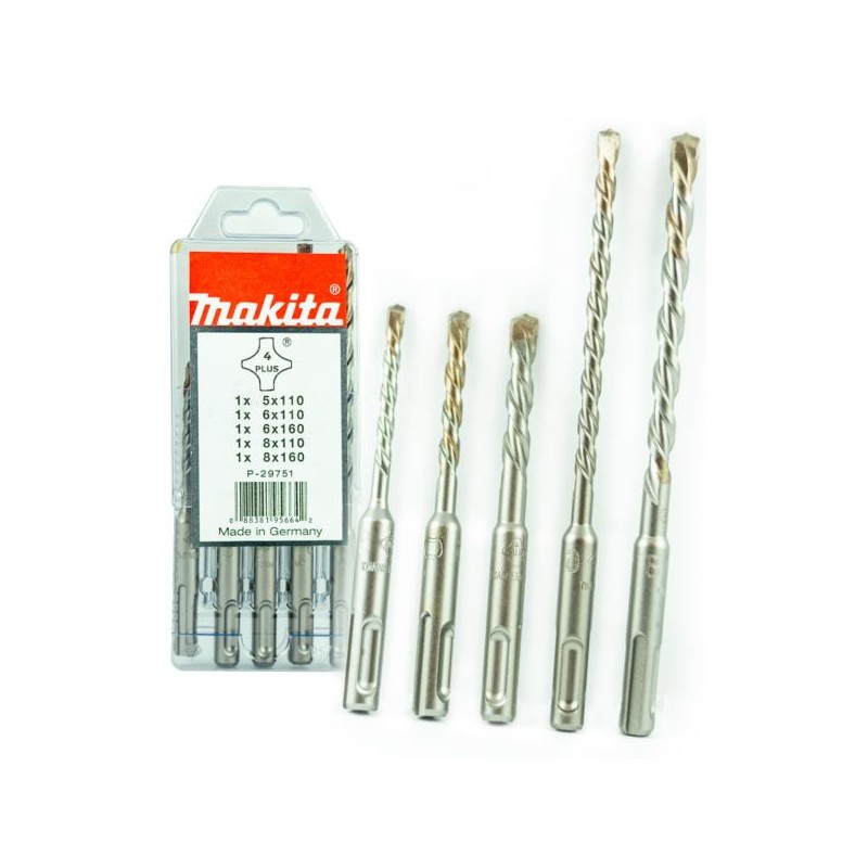Wiertła do betonu SDS+ 5szt MAKITA P-29751