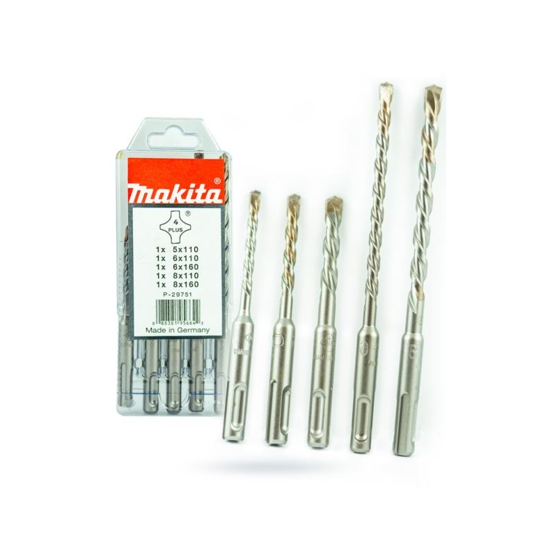 Wiertła do betonu SDS+ 5szt MAKITA P-29751