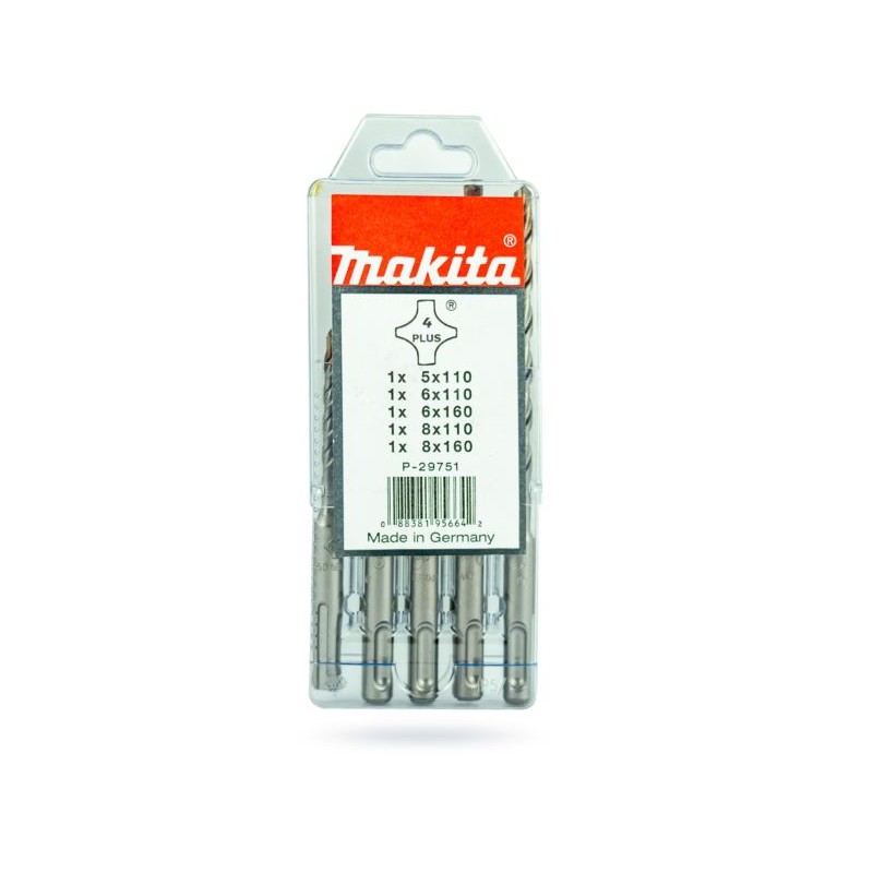 Wiertła do betonu SDS+ 5szt MAKITA P-29751