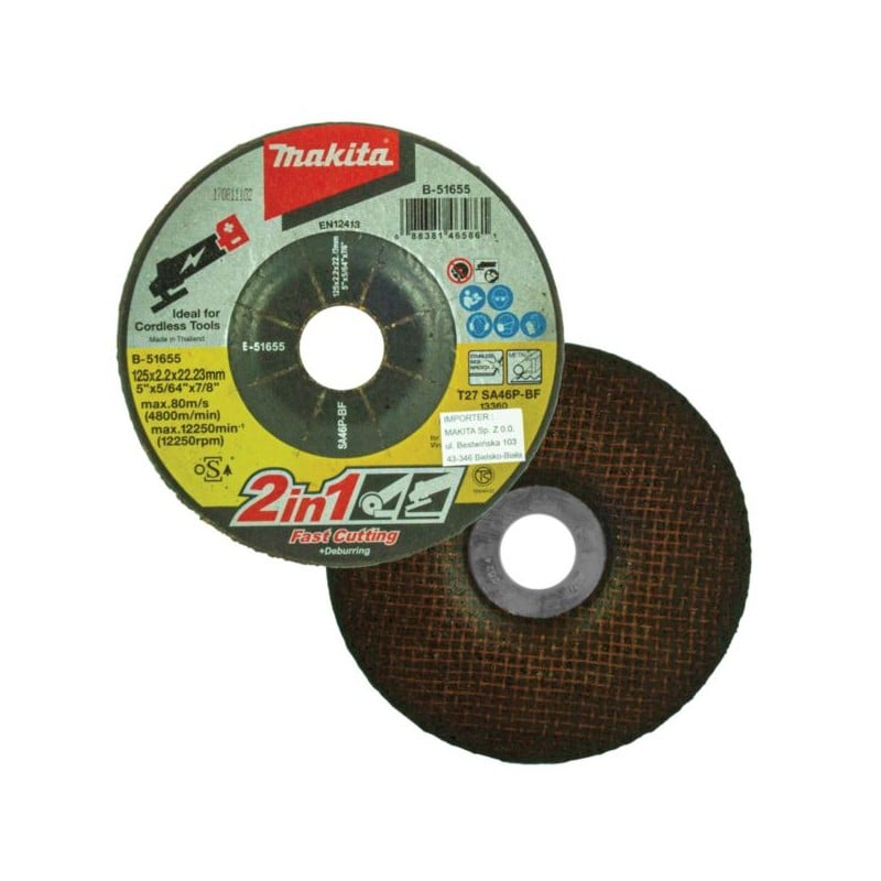 Tarcza do szlifowania i cięcia 125x2,2mm MAKITA